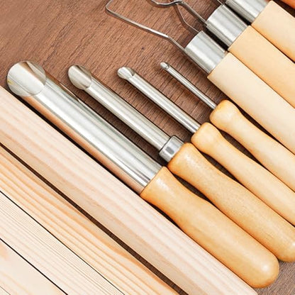 eZAKKA Clay Sculpting Tools for Pottery & Ceramics, 4+1 Pcs - Image 7