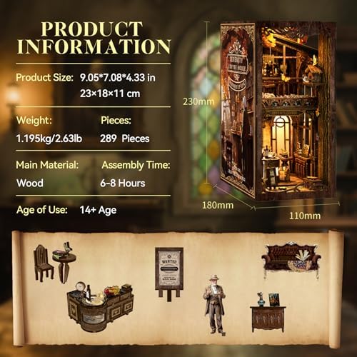 SUNNINO Book Nook Kit - DIY Miniature House Kit for Adults - Image 6