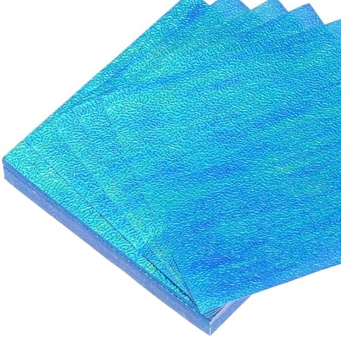 MECCANIXITY 100 Sheet Glitter Origami Paper 4x4 Inch Shiny Sparkly Square Folding Sheet 10x10cm Iridescent Paper for DIY Art, Craft Decor, Dark Blue by MECCANIXITY