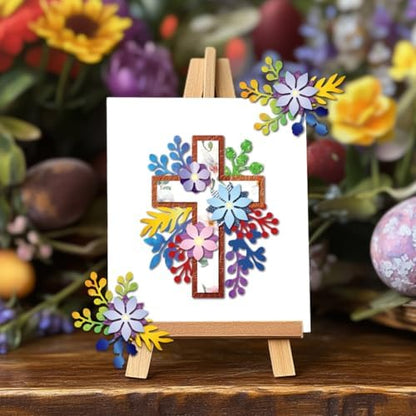 MAYJOYDIY Easter Flower Cross Die Cuts for Card Making Pigeon Olive Leaf Metal Cutting Dies Religion Cross Frame Embossing Cutting Stencil for Scrapbooking Craft Paper Easter Card Gift Decoration - Image 6