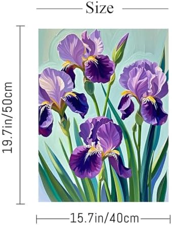 ACIOPPL Paint by Numbers for Adults Beginner Purple Iris Flower 16 x 20Inch - Image 5