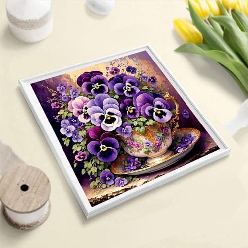 Flower Paint by Numbers Kit for Adults, Paint by Number for Adults Flowers - Image 3