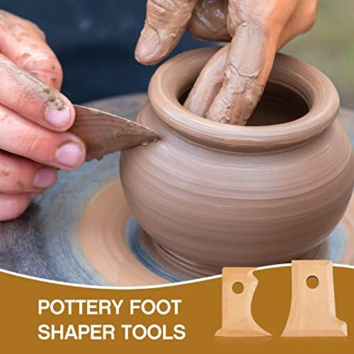 Amylove 7 Pcs Pottery Tools Pottery Wheel Ribs Wood Color - Image 5