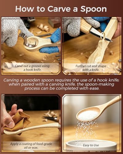 Basswood Spoon Carving Blanks 4 Pack: Soft Wood Spoon Kit for Whittling - Image 3