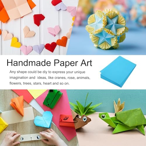 MECCANIXITY 100 Sheet Origami Paper Double Sided Lake Blue 11.7 x 8.3 Inch Square Sheet for Art Craft Project, Beginners, Gifts Decor - Image 6