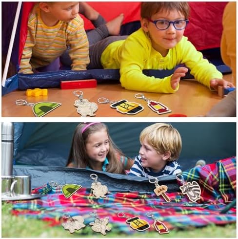 RattanView 24 Pcs Camp Craft Keychains DIY Keychain, 12 Styles - Image 6