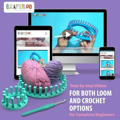 Loom Knitting & Crochet Kit for Kids - Beginner Bunny Knitting Kit - Image 3