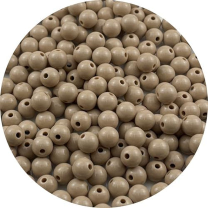 200pcs Acrylic Round Beads for Crafts 10mm Resin Candy Color Spacer Beads with Hole for Jewelry Making Sewing Crafts Decoration Necklaces Bracelets Earrings Supplies(Light Brown) by Unknown