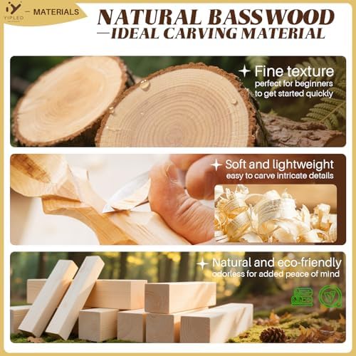 16PCS Basswood Carving Blocks, 6x2x2 inch Soft Whittling Wood Blocks for Easy Carving, Carving Wood Blocks - Smooth Cut, No Cracks, Easy to Paint，DIY - Image 5
