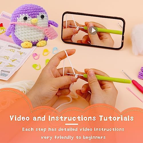 IMZAY Crochet Kit for Beginners, Beginner Animal Kit Crochet Starter Kit - Image 4