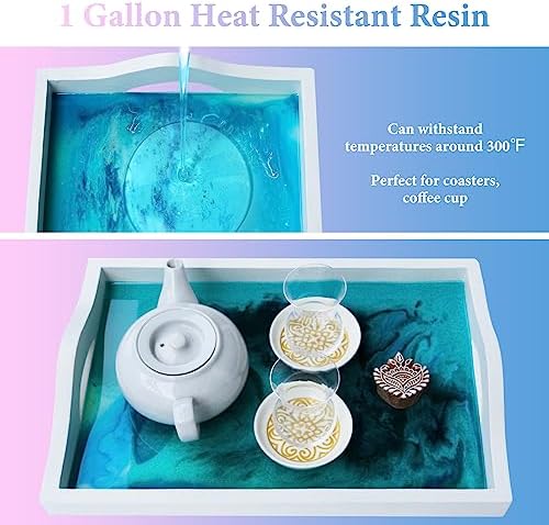 Epoxy Resin 1 Gallon - Crystal Clear Epoxy Resin Kit - Self-Leveling, High-Glossy, No Yellowing, No Bubbles, Perfect for Crafts, Table Tops, DIY 1:1 Ratio - Image 4