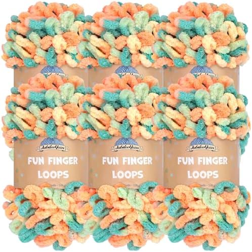 JubileeYarn Fun Finger Loops Yarn - Eiar - 6 Skeins by BambooMN