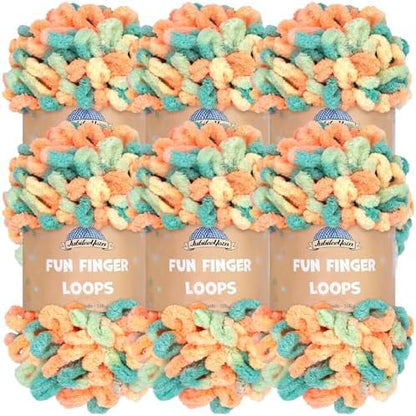 JubileeYarn Fun Finger Loops Yarn - Eiar - 6 Skeins by BambooMN