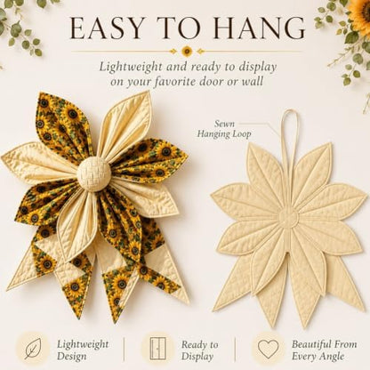 JMHKKUJ Large Patchwork Bow Sewing Kit, Farmhouse Fabric Folded Flower - Image 5