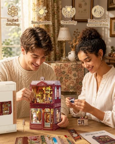 Cutebee Book Nook Kit, Miniature Dollhouse Kit (MargueriteTailor) - Image 6