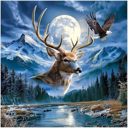 Lophomie Diamond Art Kits for Adults, 5D Deer & Eagle Diamond Painting Kits by LophomieDiamondArtDiamondArtCoasters%E2%80%94AddWarmthandCreativitytoYourLifeTurnTinyDiamondsintoBigJoy
