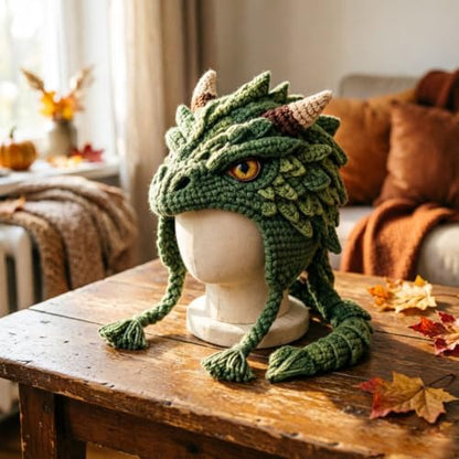 Fantasy Hood Hat DIY Crochet Kit Series for Beginners (Dragon) - Image 3
