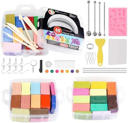 CiaraQ 60-Color Polymer Clay Oven Bake Modeling Kit - Image 2