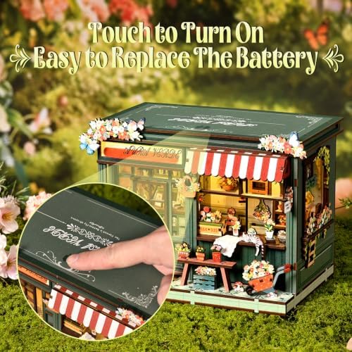 KERNOWO Book Nook Kit, DIY 3D Wooden Puzzles for Adults, Teens and Beginners, Miniature Tiny House Kit for Bookshelf Decor, Bookish Gift for Family, Friends, Book Lovers - Image 4