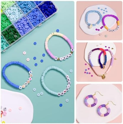 LEUCHTAMOR 15000PCS Clay Beads 96 Colors Friendship Bracelet Making Kit 4 Boxes Polymer Clay Beads Disc Clay Beads with Charms for Jewelry Making,Crafts Gifts - Image 3