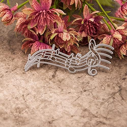 Cutting Dies Music Dies Handmade DIY Paper Art Cards Album Decoration Stencils Template Embossing for Card Scrapbooking Craft (Musical Notes) - Image 3