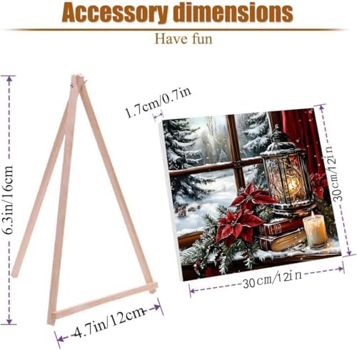 VIGEGU 4 Pack Christmas Paint by Numbers Kit for Adults with Framed - Image 6