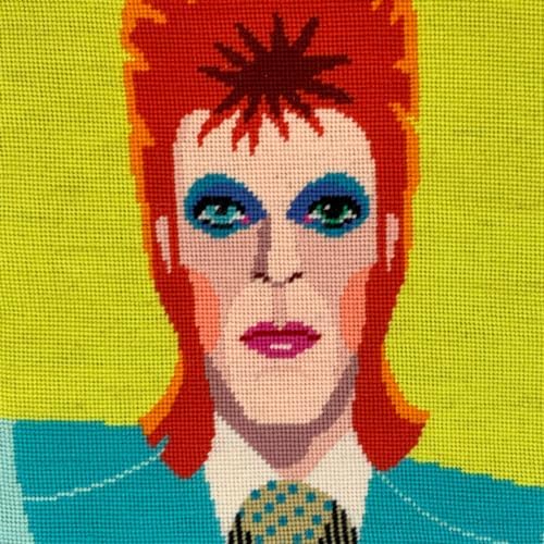 HM NABAVIAN Appletons Wool Needlepoint Kit – Portraits Range - David Bowie Designed by Emily Peacock by HMNabavian