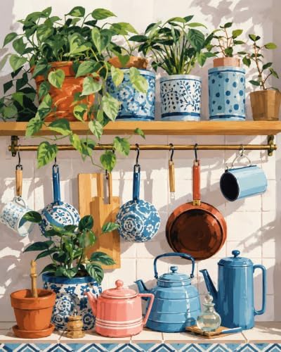 TELMOXA Plant Paint by Numbers Kit for Adults, 16x20 in by Unknown