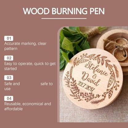 3PCS Wood Burning Marker Pen Kit, Pyrography Art Tool with PET Tips – Pen DIY Burning Kit for Beginners, Home, Studio, School Wood Craft Projects ﻿ - Image 6