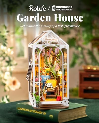 Rolife Book Nook Kit Garden House Snap-Fit 3D Wooden Puzzles for Adults - Image 2