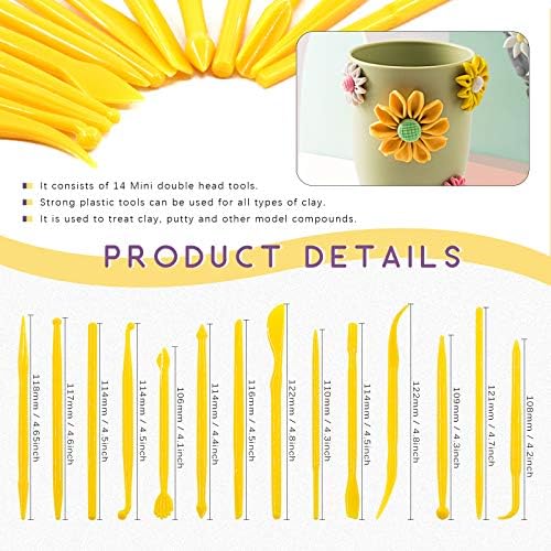 Swpeet 36Pcs Modeling Clay Sculpting Tools Kits, Ball Stylus Tool, Pottery Tools, Rubber Tip Pens, Plastic Clay Tools,Sculpting Kit for Making Modeling Clay Cake Fondant Decoration,Clay,Ceramics - Image 3