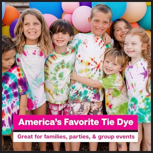 Tulip One-Step Tie Dye Kit, Large Group Activity, Gift, 14 Vibrant Colors, Permanent Fabric Dye, Easy Clean-up, 18 Prefilled Full-Size Bottles and Tools - Image 3