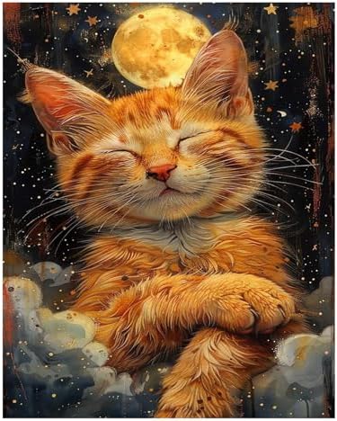 PHANTASYART Cat Paint by Numbers Kit for Adults 16x20inch by PHANTASYART
