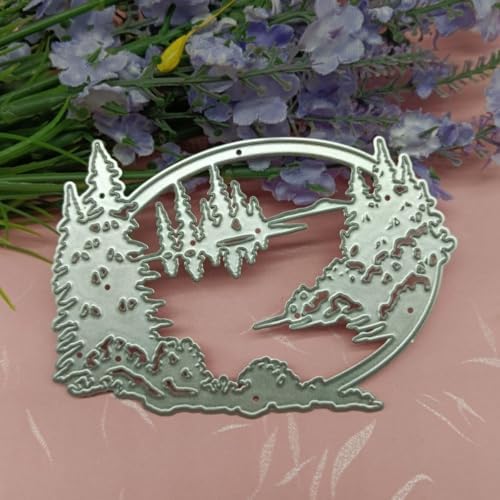 Scrapbooking Die-Cuts, Christmas Metal Cutting Dies for Card Making, Paper Craft Punch Template, Background Embossing Stencils, DIY Album Décor(Christmas Forest-10.2x7.8cm) - Image 5