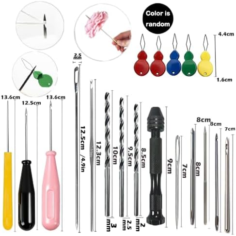 Nimozekd 19 PCS Candle Making Kit for Candle Drilling&Mold Punching Needle Punch Wicking Needle Tools Candlewick Inserting Tool Candle Mold Punch Set with Hook Eye for Inserting Mold Wicks - Image 5