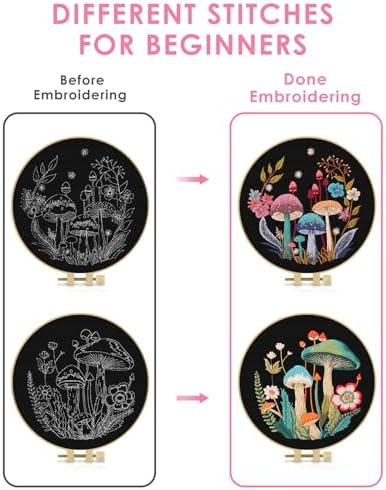 TINDTOP 2 Pack Embroidery Kit for Adult, Embroidery DIY Starter Kit - Image 3