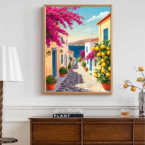 Ycydilirab Landscape Paint by Numbers Kits for Adults - Paint by Numbers Adults,DIY Acrylic Paint by Number Adult Drawing Colorful Paintworks Artwork for Gifts and Wall Decor 16x20inch - Image 2