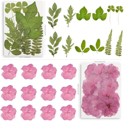 95PCS Real Natural Dried Pressed Flowers and Leaves Craft Kit with Tweezers & Glue Pen for Resin, Scrapbooking, Card Making & DIY Crafts - Image 7