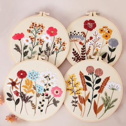 COCOMOX Floral Embroidery Kit for Beginners, Needlepoint Practice Kits - Image 4