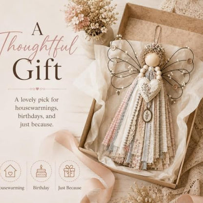 Macrame Wall Weaving Craft,Angel Fabric Hanging DIY Kit - Image 7