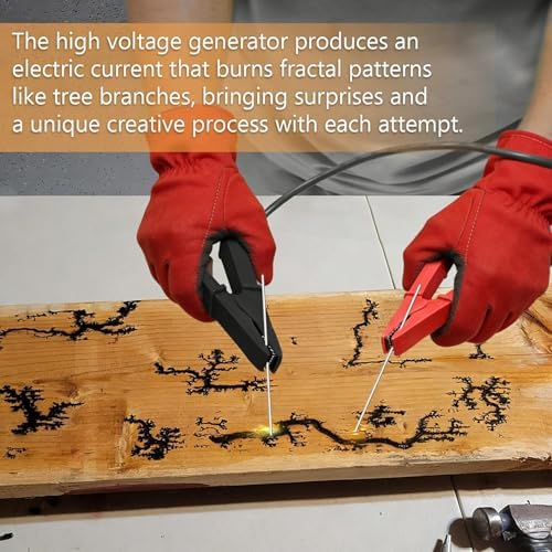 Lichtenberg Wood Burning Machine Kit with Foot Switch, Lichtenberg Machine, Wood Burner Kit, 10kV 30mA High Voltage Transformer for Fractal Wood Burning Kit - Image 4