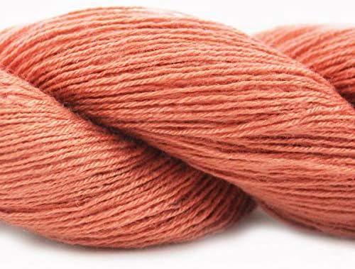 Lotus Yarns Swan Lake Lace Weight 50% Cashmere 40% Fine Wool 10% Angora Blended Hand Knitting Yarns for Comfortable Baby and Adult Clothing for Fashion Garment Baby Clothe (22-Coral) - Image 2
