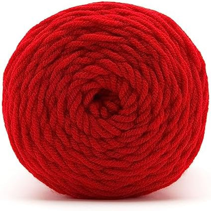 Soft Classic Solid Yarn by Loops & Threads - Solid Color Yarn for Knitting, Crochet, Weaving, Arts & Crafts - Bright Red, Bulk 12 Pack - Image 3