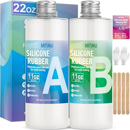 Silicone Mold Making Kit, 22oz 15A Elastic Liquid Silica Gel by MITINU
