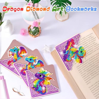 WIVICO 4Pcs Diamond Painting Bookmarks, Diamond Pearl Art Kits for Adults - Image 2