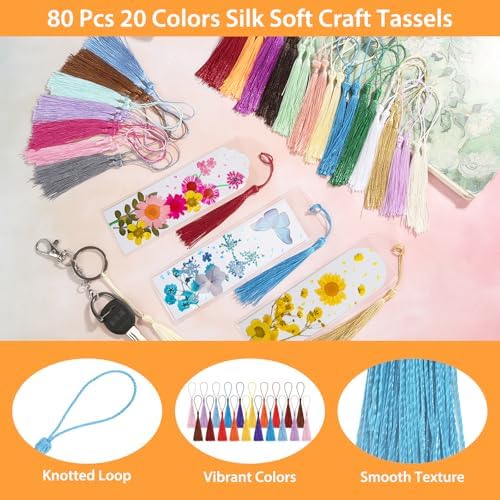 240 Pcs Kraft Paper Blank Bookmarks, 3 Sizes 2 Colors Bookmark Making Kit with 80 Pcs Clear Bookmark Sleeves & 80 Pcs Colorful Tassels, Paper Book Mark Bulk for DIY Crafts, Gift Tags, School Projects - Image 4