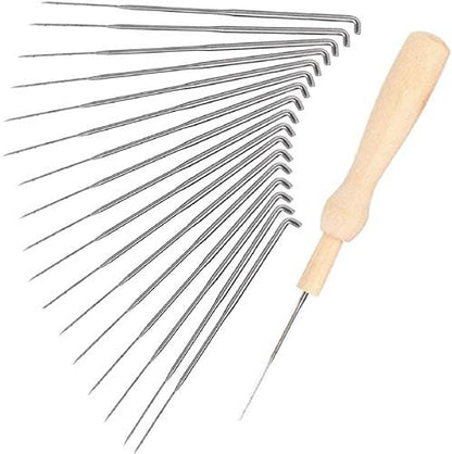 Phinus 30 Pcs Needle Felting Kit, Wool Felting Needles, 3 Sizes: 3.58/3.39/3.07 inch, Grey, Sharp Point, Iron Material by Phinus