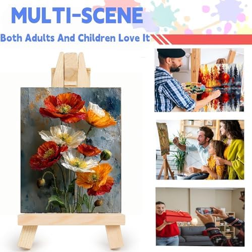 DOTSTART Paint by Numbers Kit for Adults, Attractive Flowers Acrylic Canvas - Image 6