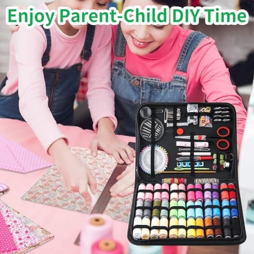LUPOGRIGIO Sewing Machine Kit for Hand Held Sewing Machine, 183PCS Needle and Thread Kit with Basic Sewing Supplies and Accessories for Travel Small Fixes, Emergency Repairs, Beginners - Image 3
