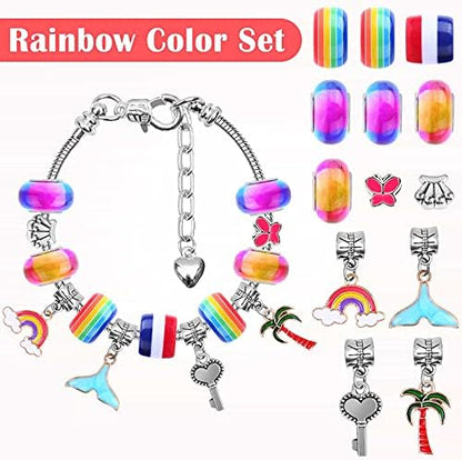 Acejoz 85 Pcs Charm Bracelet Making Kit, DIY Charm Bracelets Beads for Adults and Beginner Jewelry Making Kit - Image 2